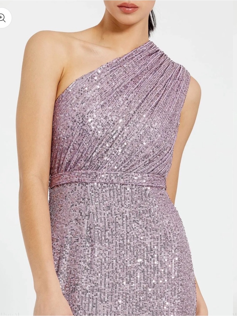 Mac Duggal Style 26694 Purple Sequin One-Shoulder Gown – Size 0 – NWT